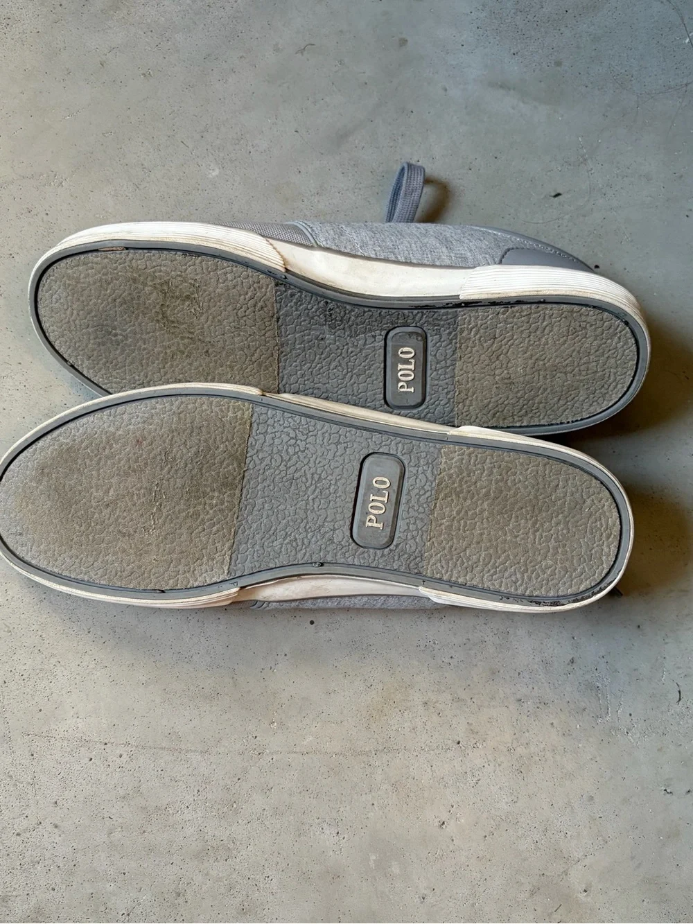 Polo Ralph Lauren Faxon Low Gray Canvas Sneakers Mens 10D